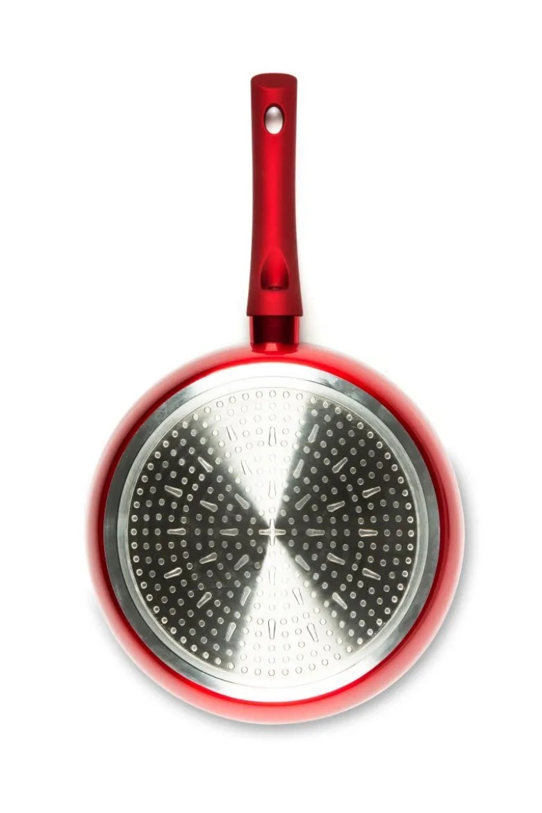 Padella saltapasta con salvapadella, rosso, 26 cm