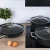Padella wok antiaderente, alluminio forgiato, 28 cm