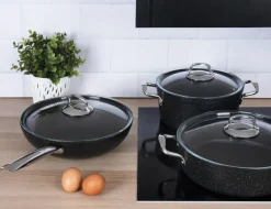 Padella wok antiaderente, alluminio forgiato, 28 cm