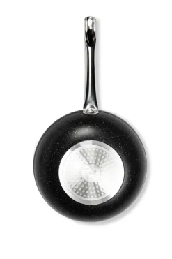 Padella wok antiaderente, alluminio forgiato, 28 cm