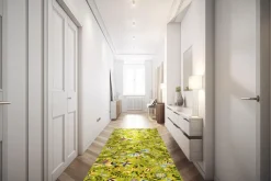 Passatoia da cucina, fantasia fiori messicani, 55x180 cm