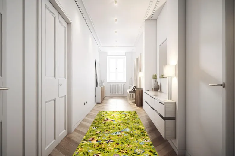 Passatoia da cucina, fantasia fiori messicani, 55x180 cm