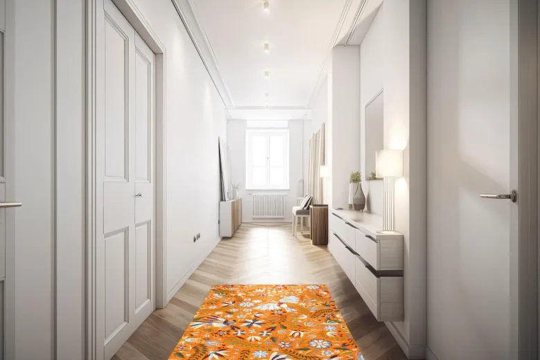 Passatoia da cucina, fantasia fiori messicani, 55x110 cm