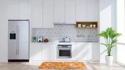 Passatoia da cucina, fantasia fiori messicani, 55x110 cm