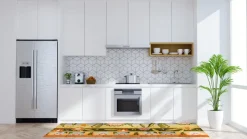 Passatoia da cucina, fiori, 55x180 cm