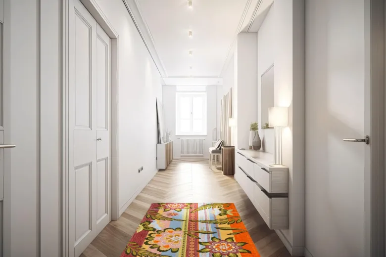 Passatoia da cucina, fiori, 55x110 cm