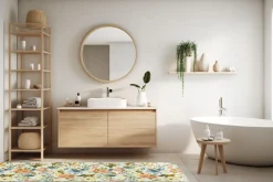 Passatoia da cucina, floreale, 55x180 cm