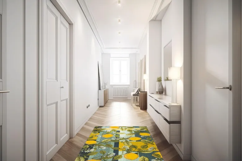 Passatoia da cucina, limoni, 55x110 cm