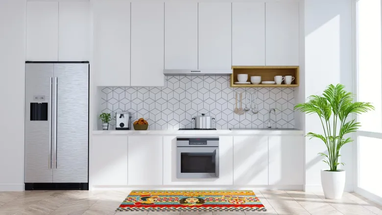 Passatoia da cucina, stile siciliano, 55x110 cm