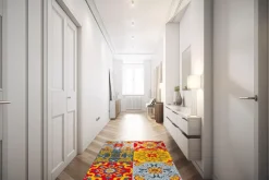 Passatoia da cucina, stile siciliano, multicolore, 55x110 cm