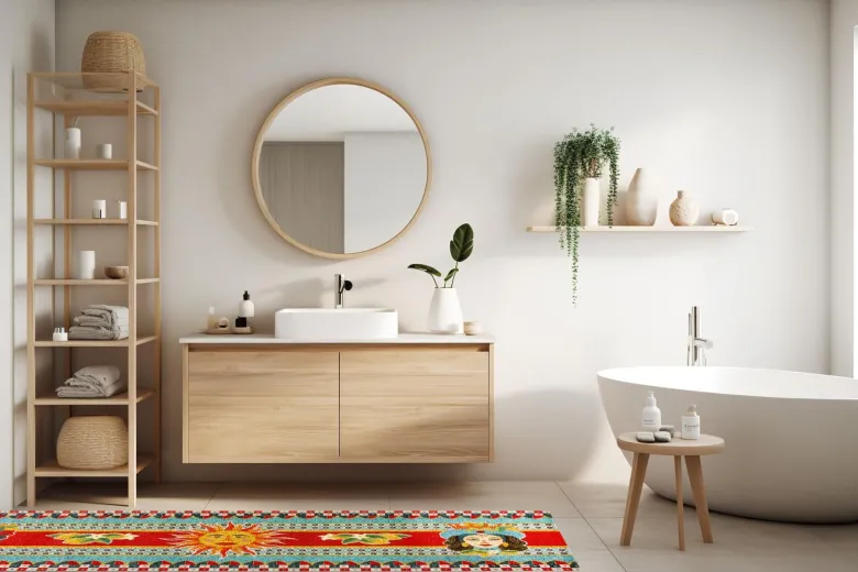 Passatoia da cucina, stile siciliano, 55x180 cm
