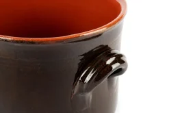 Pentola alta, in terracotta, 2 manici, 16 cm
