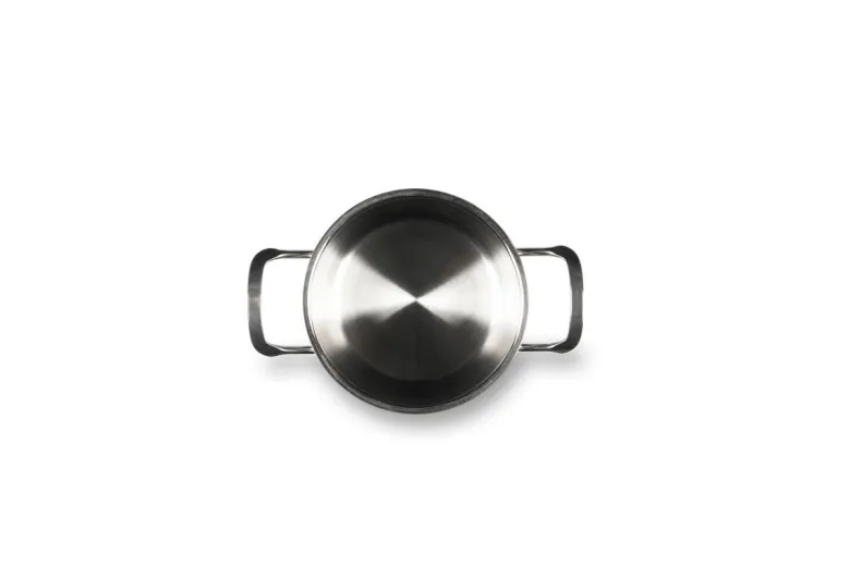 Pentola con coperchio, acciaio inox, 14 cm
