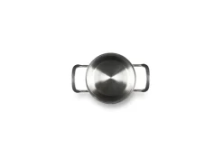 Pentola con coperchio, acciaio inox, 12 cm