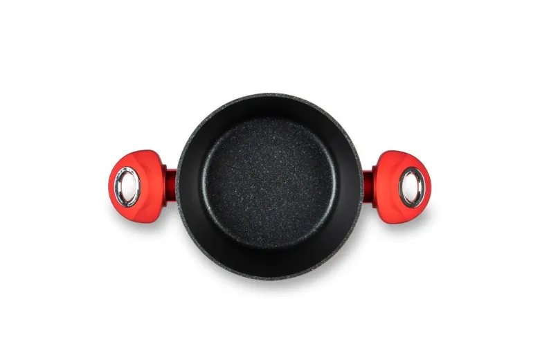Pentola con coperchio, antiaderente, con manici, 20 cm
