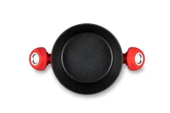 Pentola con coperchio, antiaderente, con manici, 24 cm