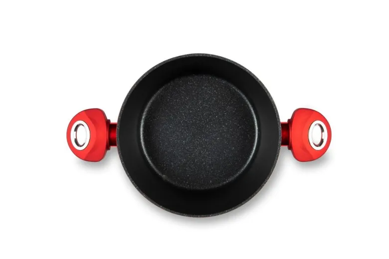 Pentola con coperchio, antiaderente, con manici, 24 cm