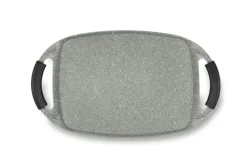 Piastra grill antiaderente, effetto pietra, 47x29 cm