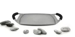 Piastra grill antiaderente, effetto pietra, 47x29 cm