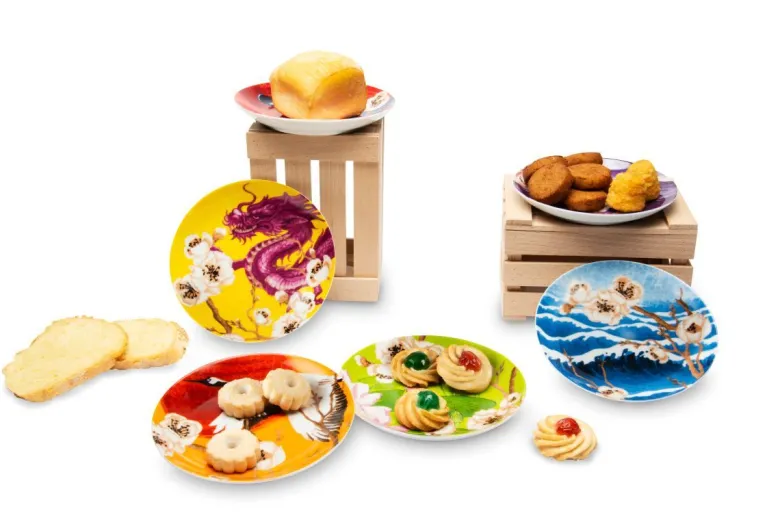 Piattini aperitivo, 6 pezzi, stile giapponese
