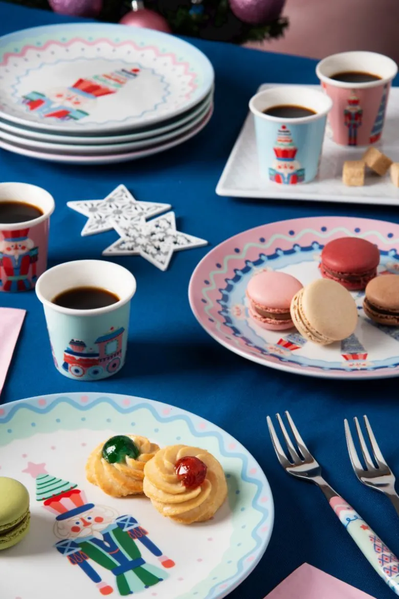 Piattini dessert, 6 pezzi, stile natalizio