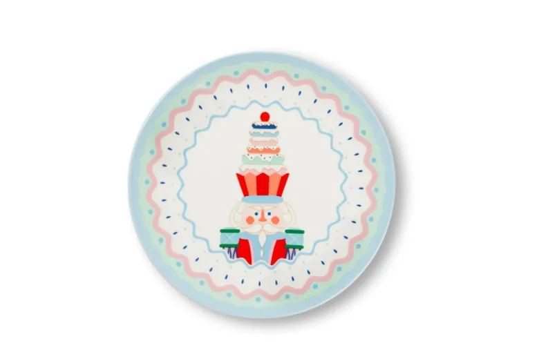 Piattini dessert, 6 pezzi, stile natalizio