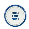 Piatti pizza, 6 pezzi, porcellana, con pesci, 31 cm