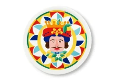 Piatti pizza, 6 pezzi, porcellana, stile siciliano, 31 cm