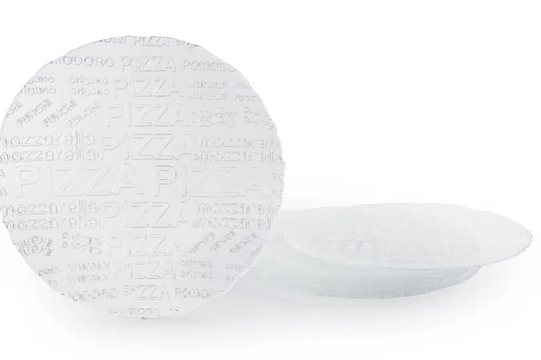 Piatti pizza, 6 pezzi, vetro, trasparente, 33 cm