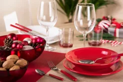Piatto a servire dolci, stile natalizio, in vetro decorato