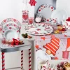 Piatto panettone, stile natalizio, in vetro decorato