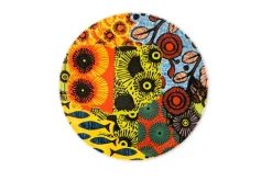 Piatto pizza, 1 pezzo, porcellana, stile africano, 31 cm