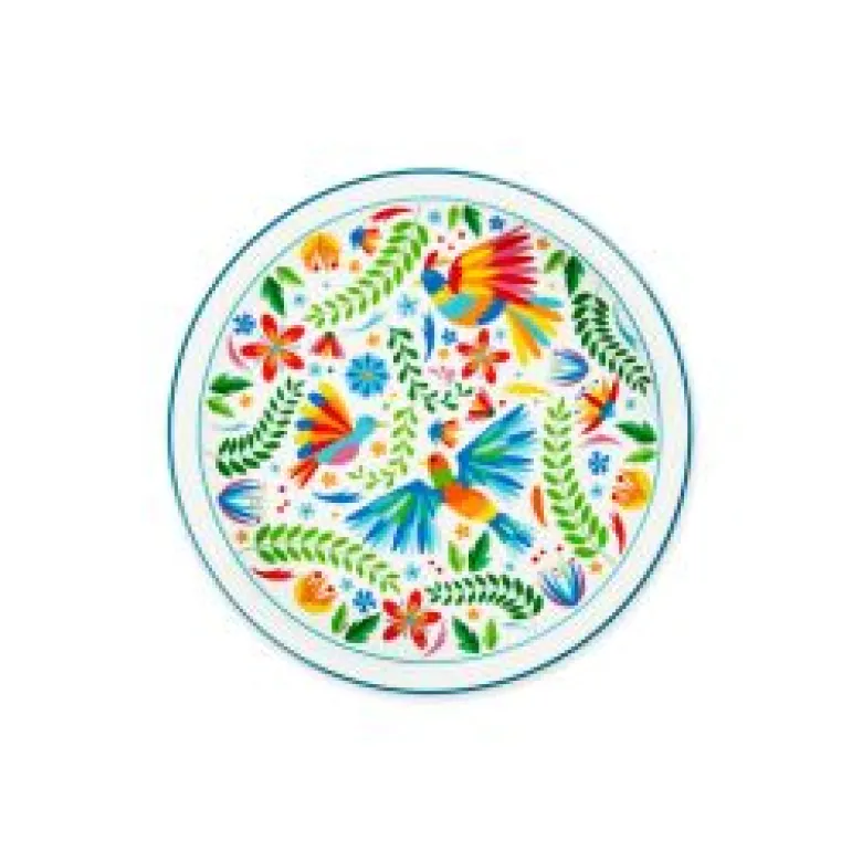 Piatto pizza, 1 pezzo, porcellana, stile messicano, 31 cm