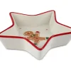 Piatto vassoio, fantasia natalizia, stella, ceramica