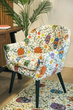 Poltrona, stile calavera, multicolore