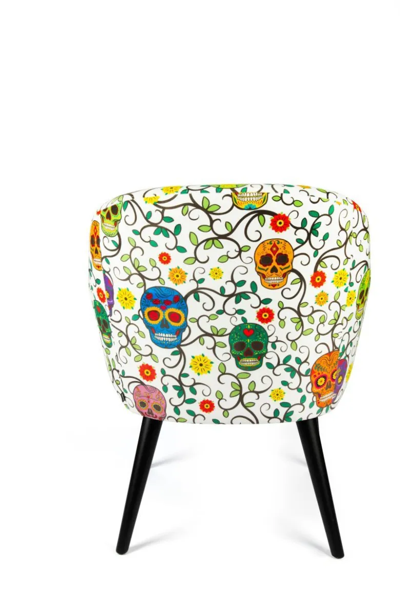 Poltrona, stile calavera, multicolore
