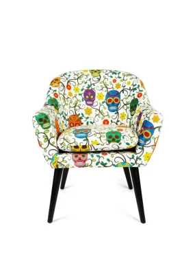 Poltrona, stile calavera, multicolore