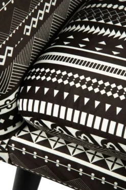Poltrona, stile etnico, bianco e nero