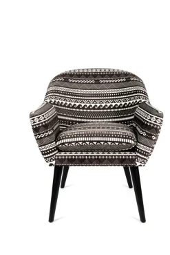 Poltrona, stile etnico, bianco e nero