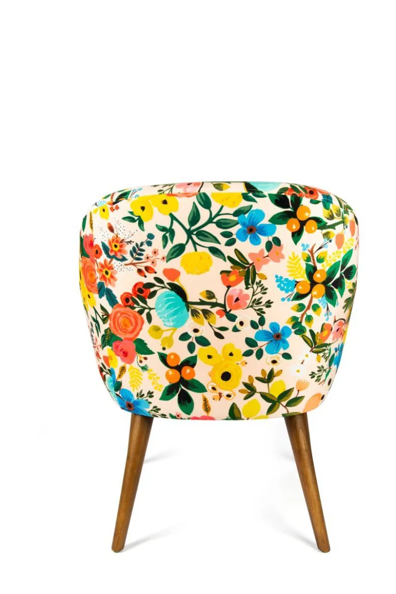 Poltrona, stile floreale, multicolore