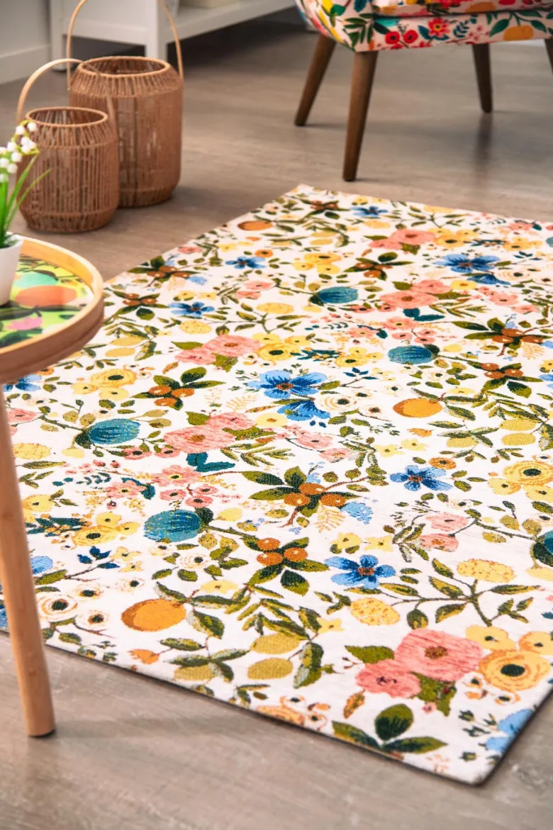 Poltrona, stile floreale, multicolore