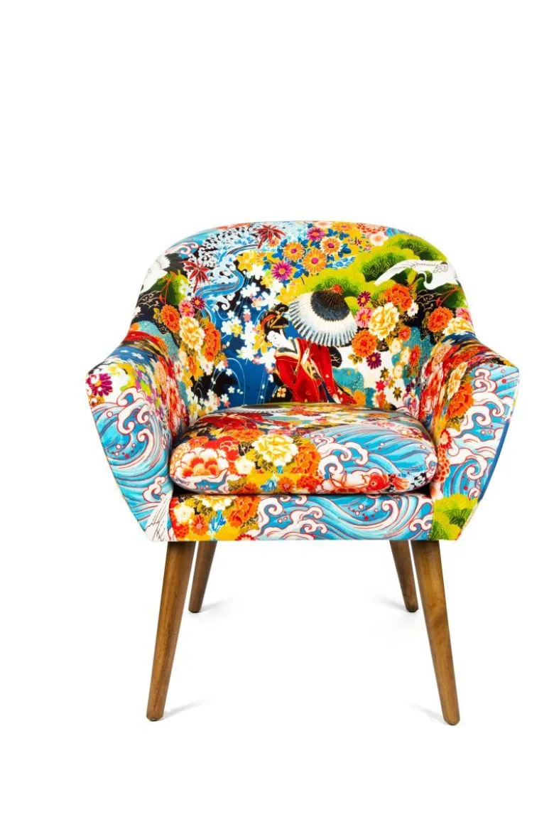 Poltrona, stile giapponese, multicolore