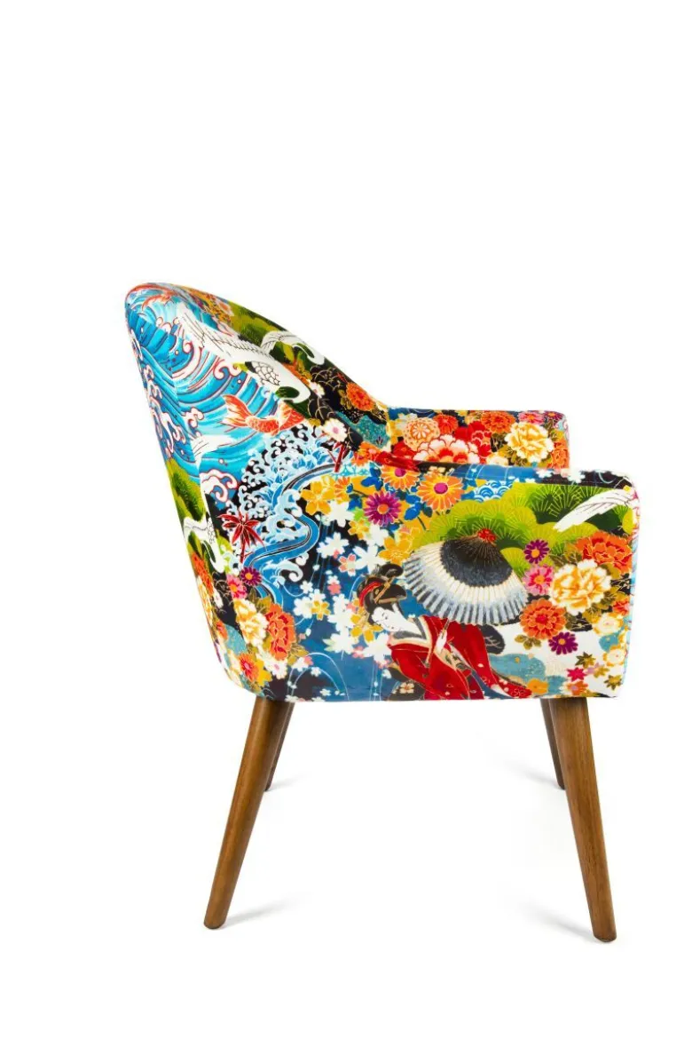Poltrona, stile giapponese, multicolore