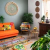 Poltrona, stile gipsy, multicolore