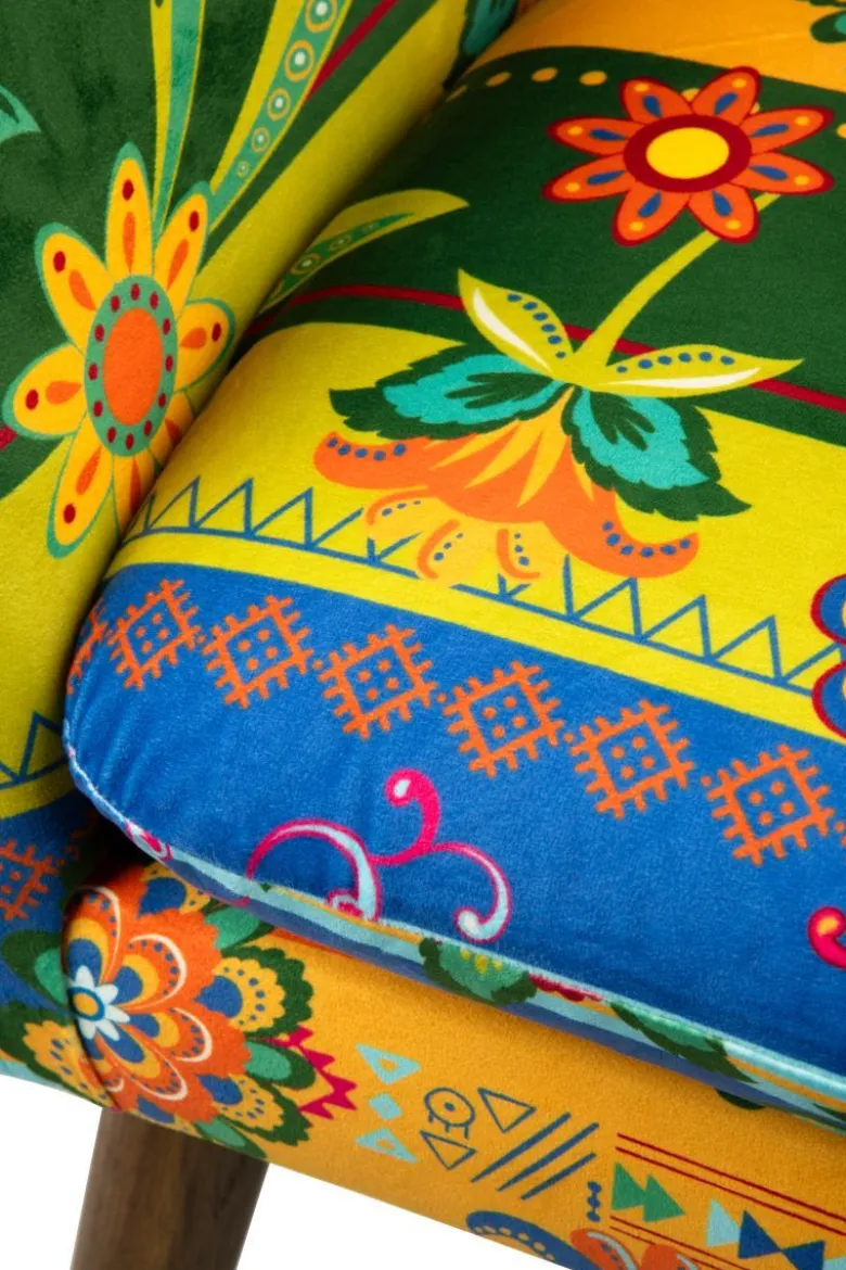 Poltrona, stile gipsy, multicolore