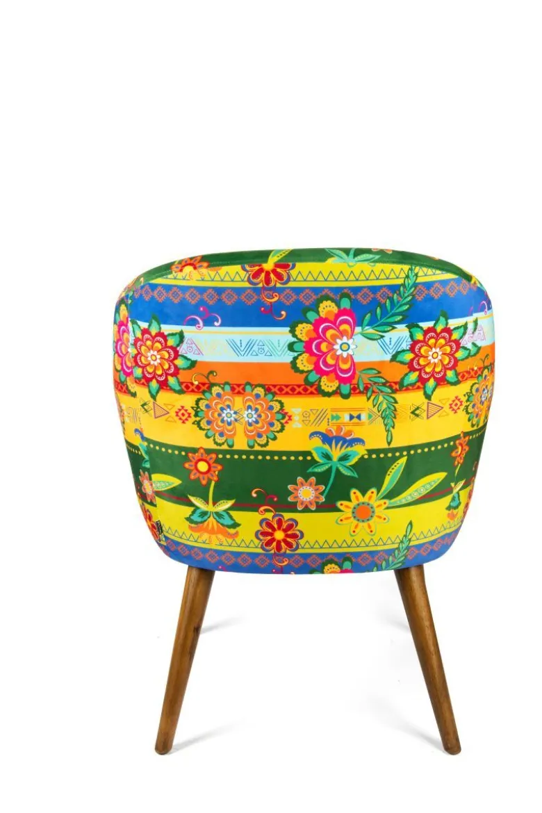 Poltrona, stile gipsy, multicolore