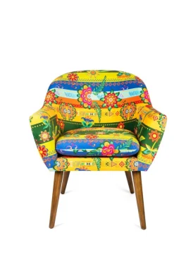 Poltrona, stile gipsy, multicolore