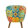 Poltrona, stile maioliche siciliane, multicolore