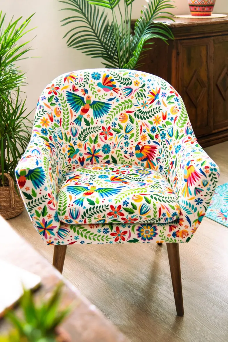 Poltrona, stile messicano, multicolore