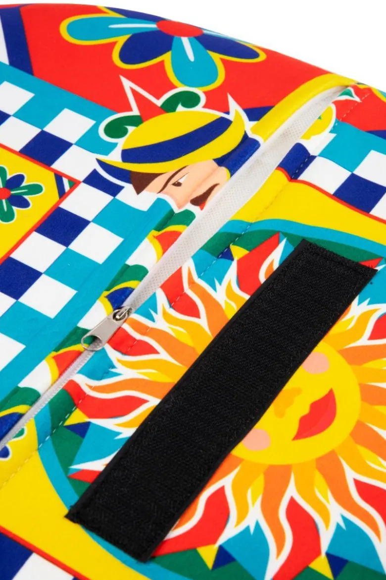 Poltrona, stile siciliano, multicolore